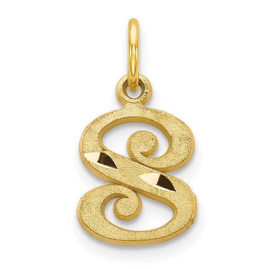 Extel Medium 14k Gold Initial S Charm, Made in USA