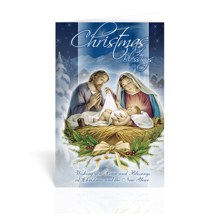 Catholic Holy Family Nativity Scene Christmas Greeting Cards Boxed, Pack of 10 Cards