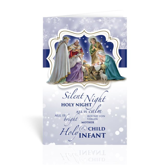Catholic Nativity with a Magi Christmas Greeting Cards Boxed, Pack of 10 Cards