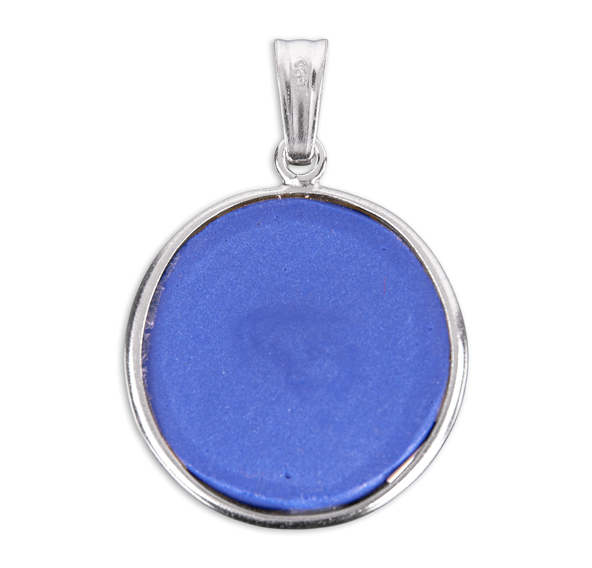 Light Blue Head of Christ Cameo Medal Pendant Necklace Gift