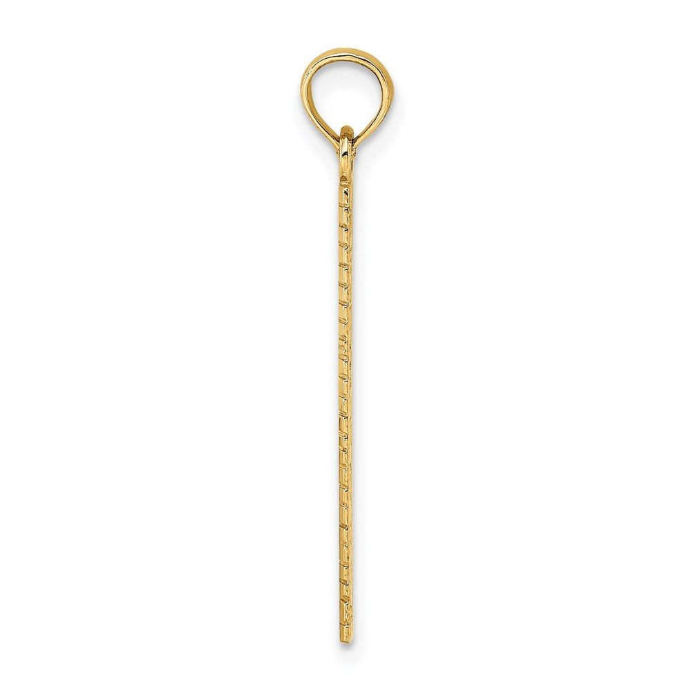Extel Medium 14k Gold Six Inch Ruler Charm Made in USA