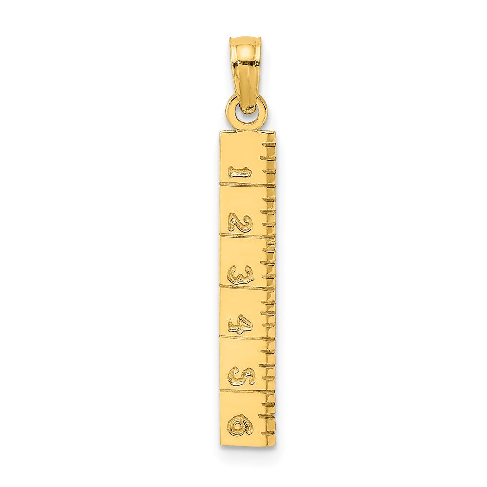 Extel Medium 14k Gold Six Inch Ruler Charm Made in USA