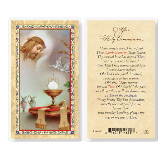 Prayer After Holy Communion Gold-Stamped Laminated Card Pack