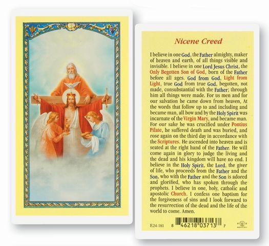 Nicene Creed Laminated Catholic Prayer Holy Card Pack of 25