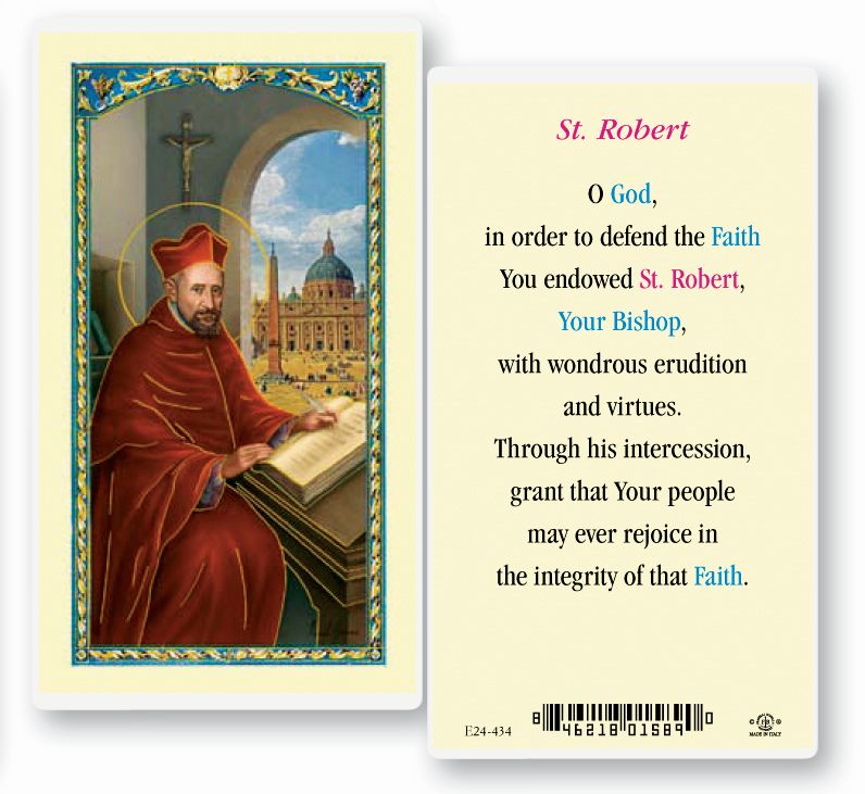 Saint Robert Laminated Catholic Prayer Holy Card Pack of 25