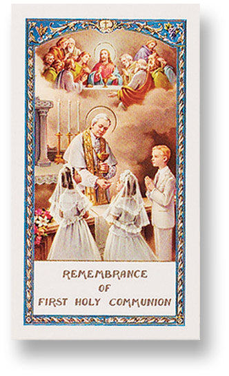 Communion Prayer Boy and Girl Laminated Holy Card Pack of 25