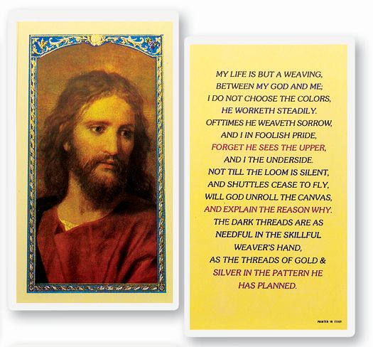 My Life is But a Weaving Laminated Catholic Prayer Card Pack of 25