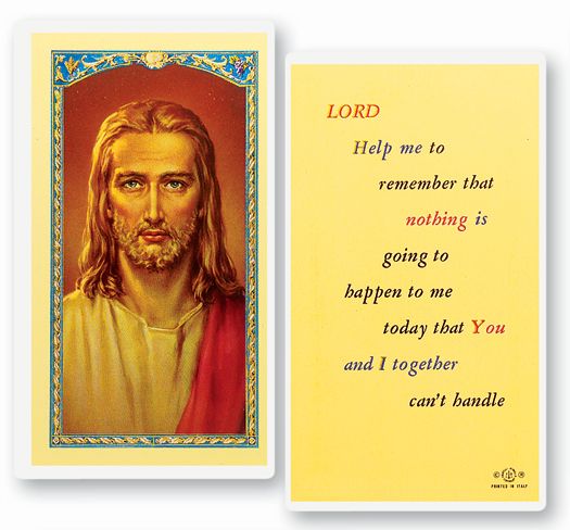 Lord Help Me to Remember Laminated Catholic Prayer Holy Card with Prayer on Back, Pack of 25