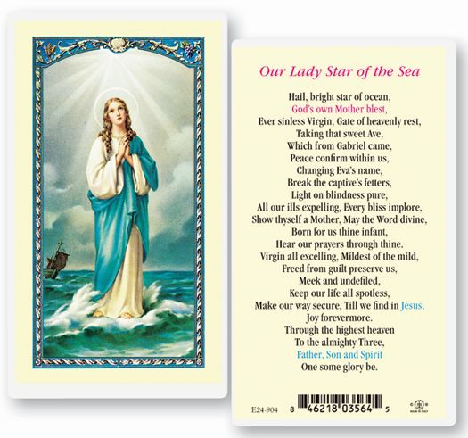 Our Lady Star of the Sea Catholic Prayer Holy Card Pack of 25