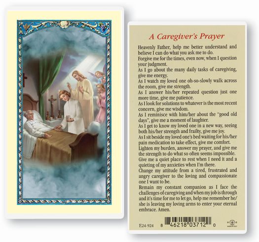 Caregiver Prayer Laminated Catholic Prayer Holy Card Pack of 25