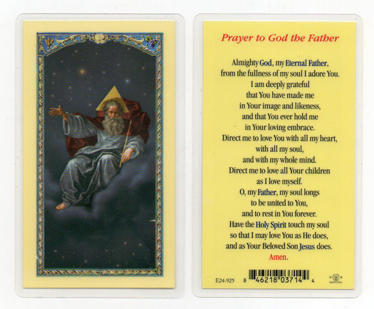 God The Father Laminated Catholic Prayer Holy Card Pack of 25