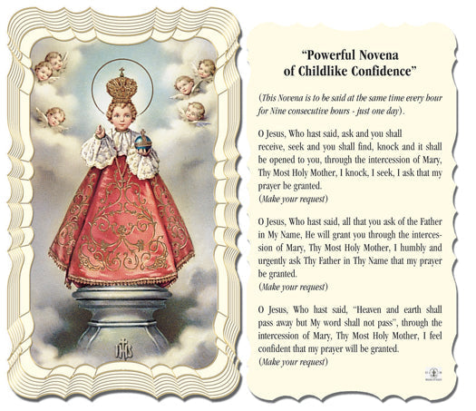 Infant of Prague-Peaceful Novena Childlike Confidence Holy Card Pack of 50