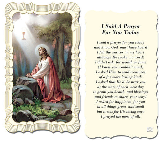 I Said A Prayer For You Today Catholic Prayer Holy Card Pack of 50