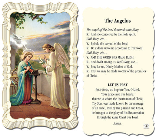 The Angelus Catholic Prayer Holy Card with Prayer on Back, Pack of 50