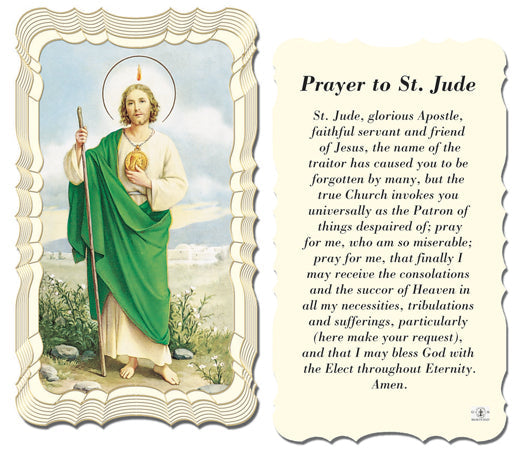 Prayer to Saint Jude Catholic Prayer Holy Card with Prayer on Back, Pack of 50