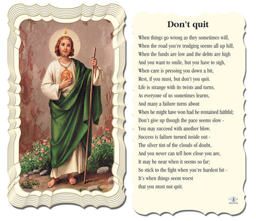 Prayer to Saint Jude Catholic Prayer Holy Card with Prayer on Back, Pack of 50