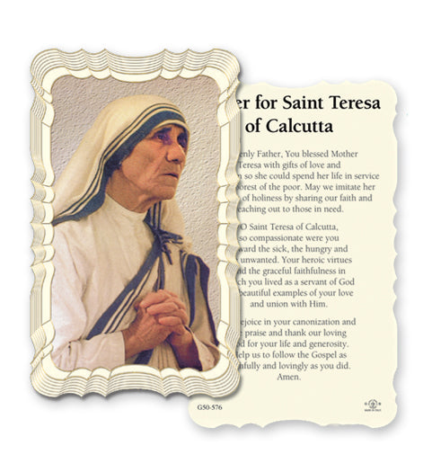 Mother Teresa of Calcutta Catholic Prayer Holy Card Pack of 50