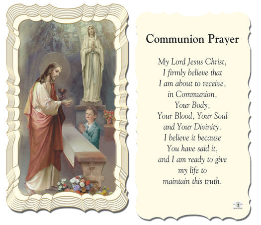 Communion Boy Catholic Prayer Holy Card with Prayer on Back, Pack of 50