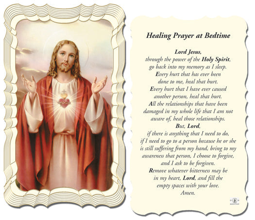 Healing Prayer at Bedtime Catholic Prayer Holy Card Pack