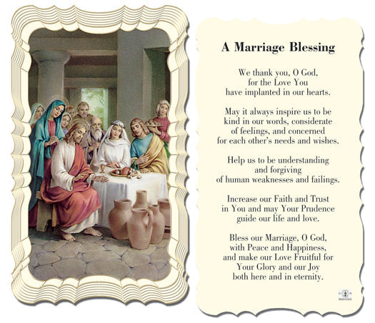 Marriage Blessing Catholic Prayer Holy Card Pack of 50