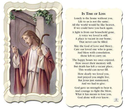 In Time of Loss Catholic Prayer Holy Card Pack of 50