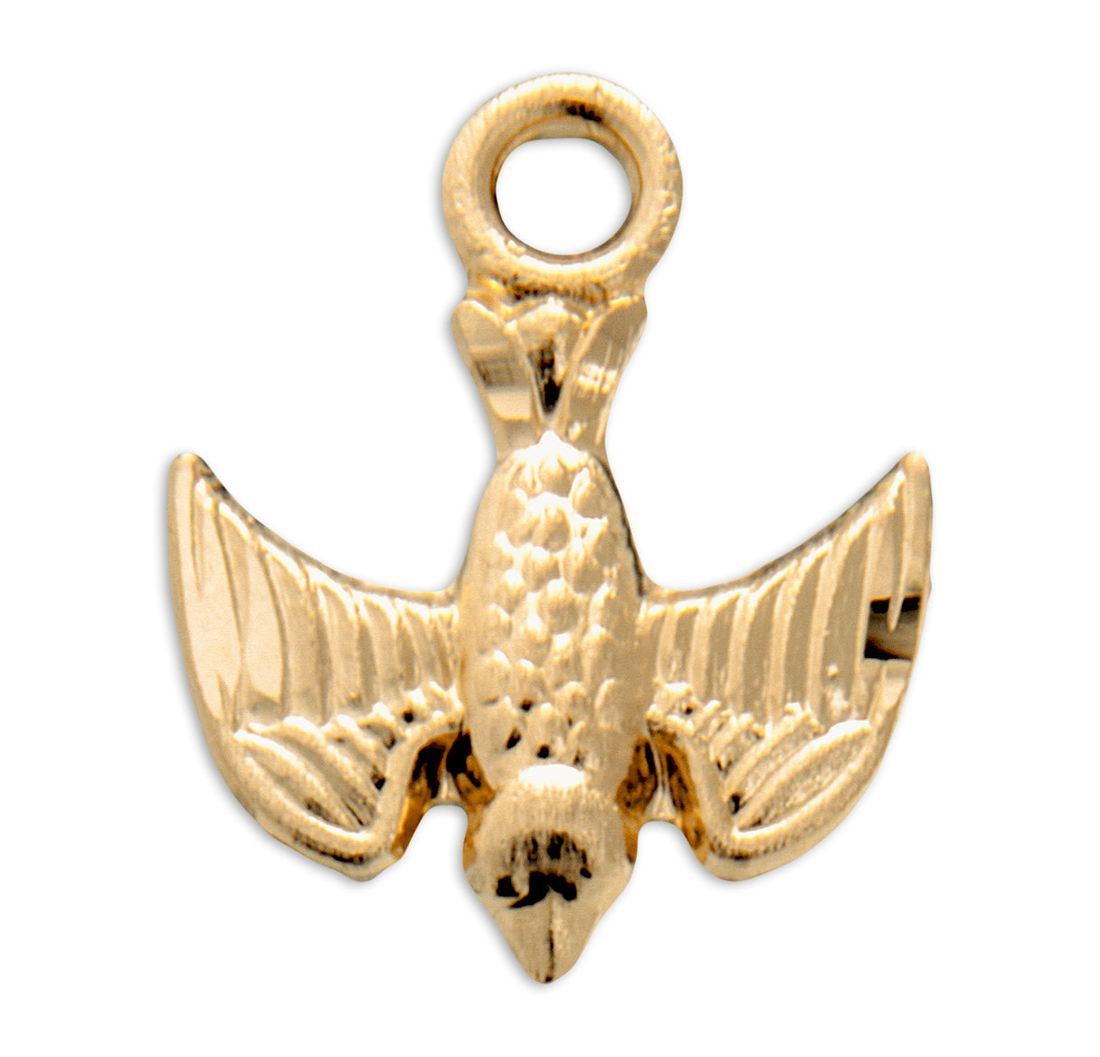 Holy Spirit Gold Over Sterling Silver Medal Pendant Necklace