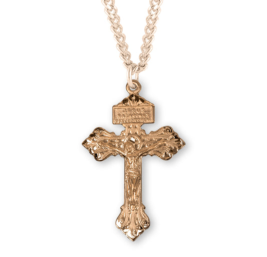 Gold Over Sterling Silver "Pardon" Crucifix