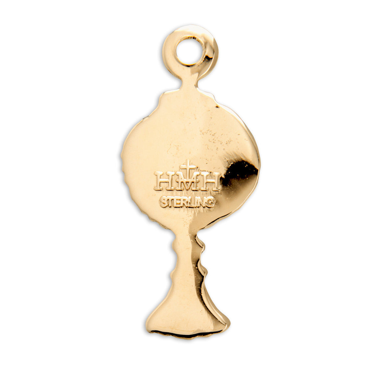 Gold Over Sterling Silver Monstrance Pendant with Chain