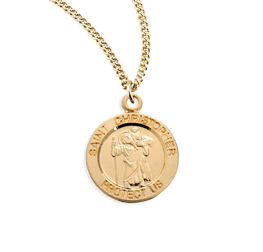 St. Christopher Gold Medal Necklace