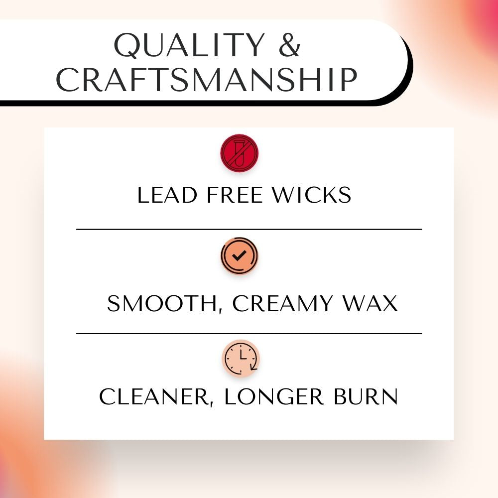 Circle E Candles Lead Free Wicks, Smooth Wax and Long Burn Times