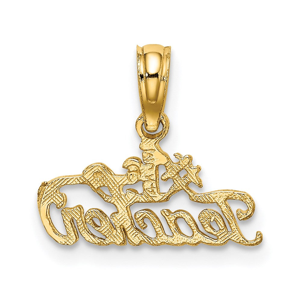 Extel Small 14k Gold Number One Teacher Charm Made in USA