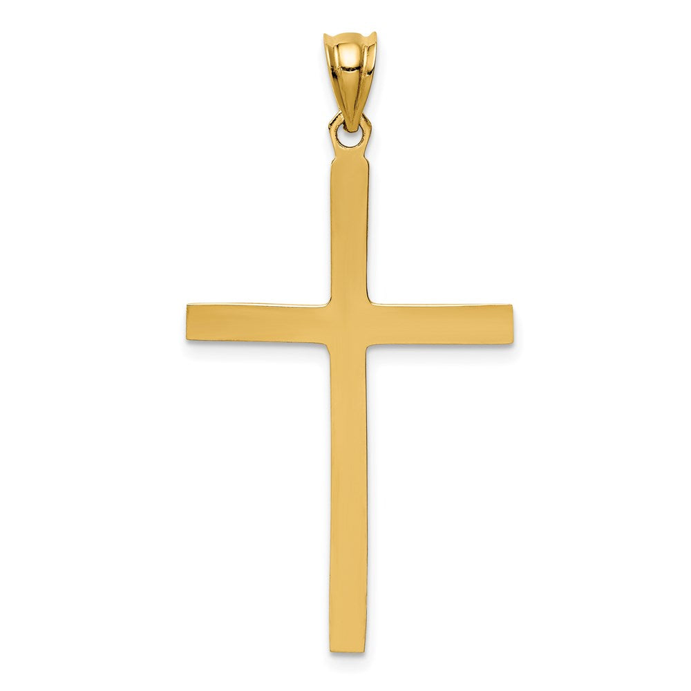 Extel Large 14k Polished Cross Pendant Charm Made in USA