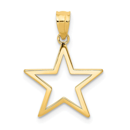 Extel Medium 14k Gold Star Charm Made in USA Jewelry