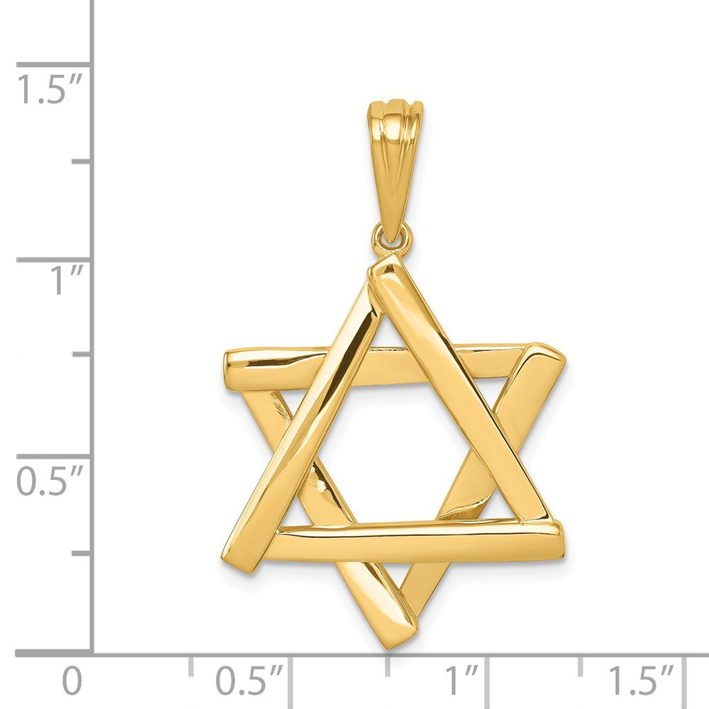 Extel Large 14k Gold Star of David Pendant Made in USA