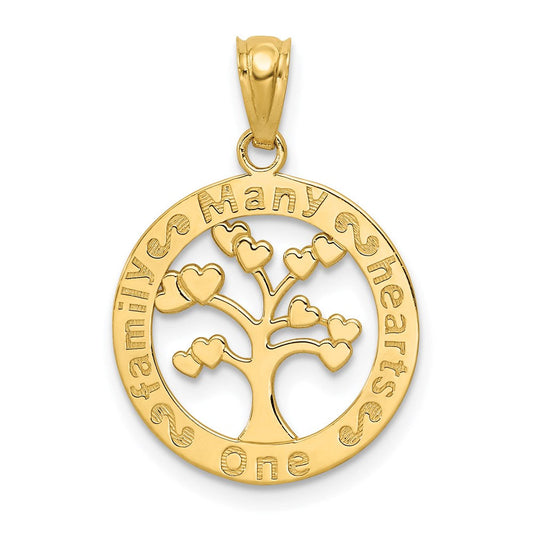 Extel Medium 14k Gold Polished Tree of Life Pendant USA