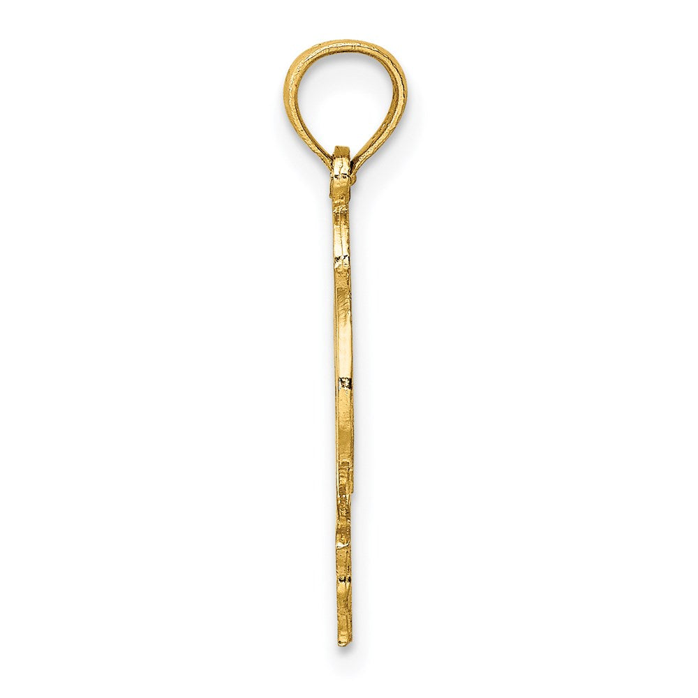 Extel Medium 14k Gold Flat Polished Dolphin Charm Made in USA
