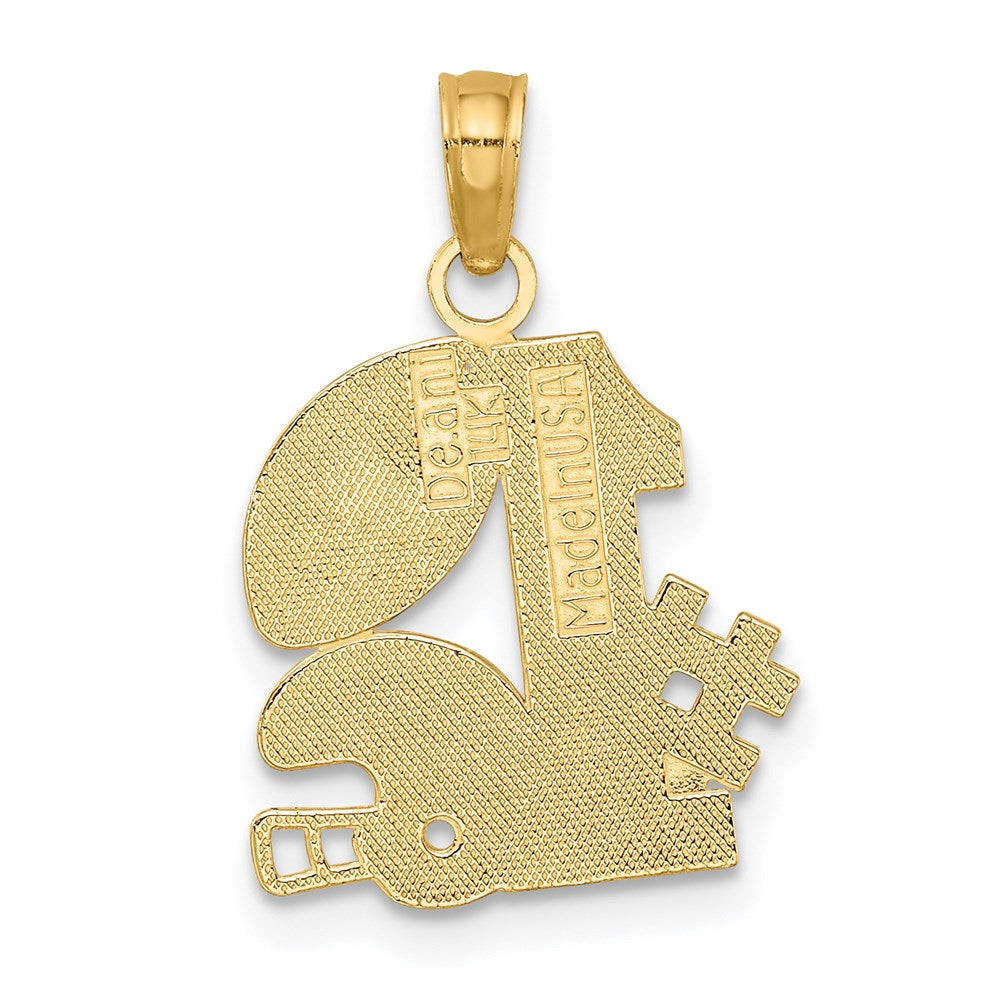 Extel Medium 14k Gold Football Story Helmet Ball Charm