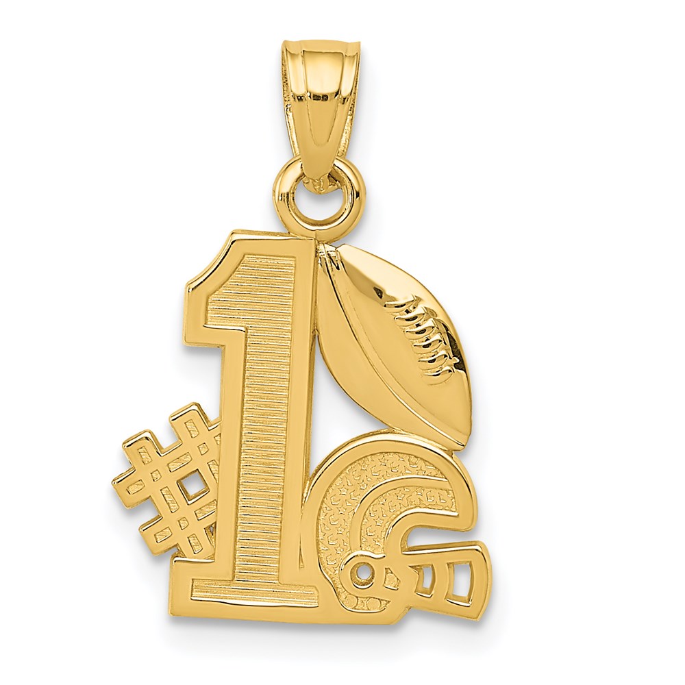 Extel Medium 14k Gold Football Story Helmet Ball Charm