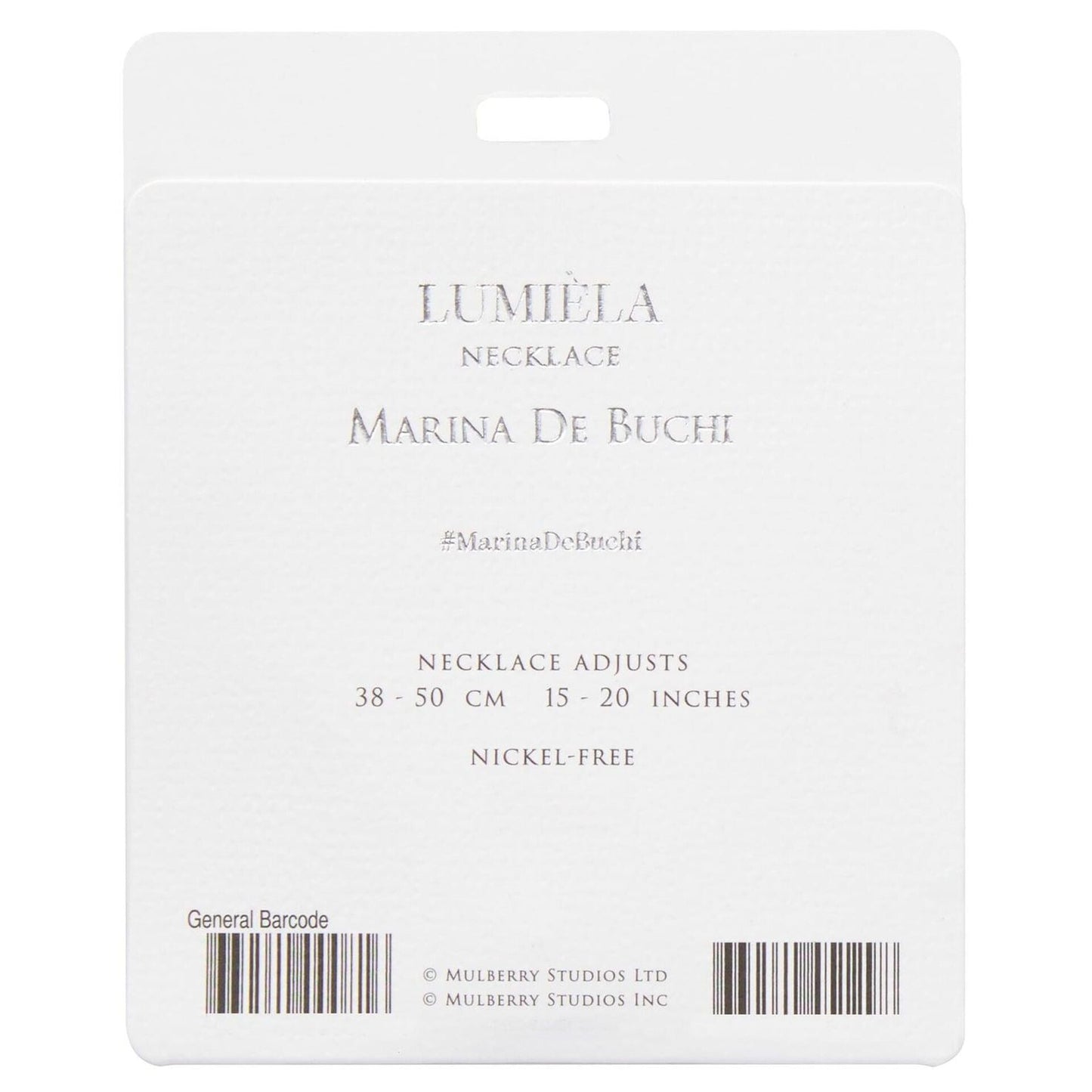 Lumiela Personalized Nameplate Angela Necklace in Gold Tone