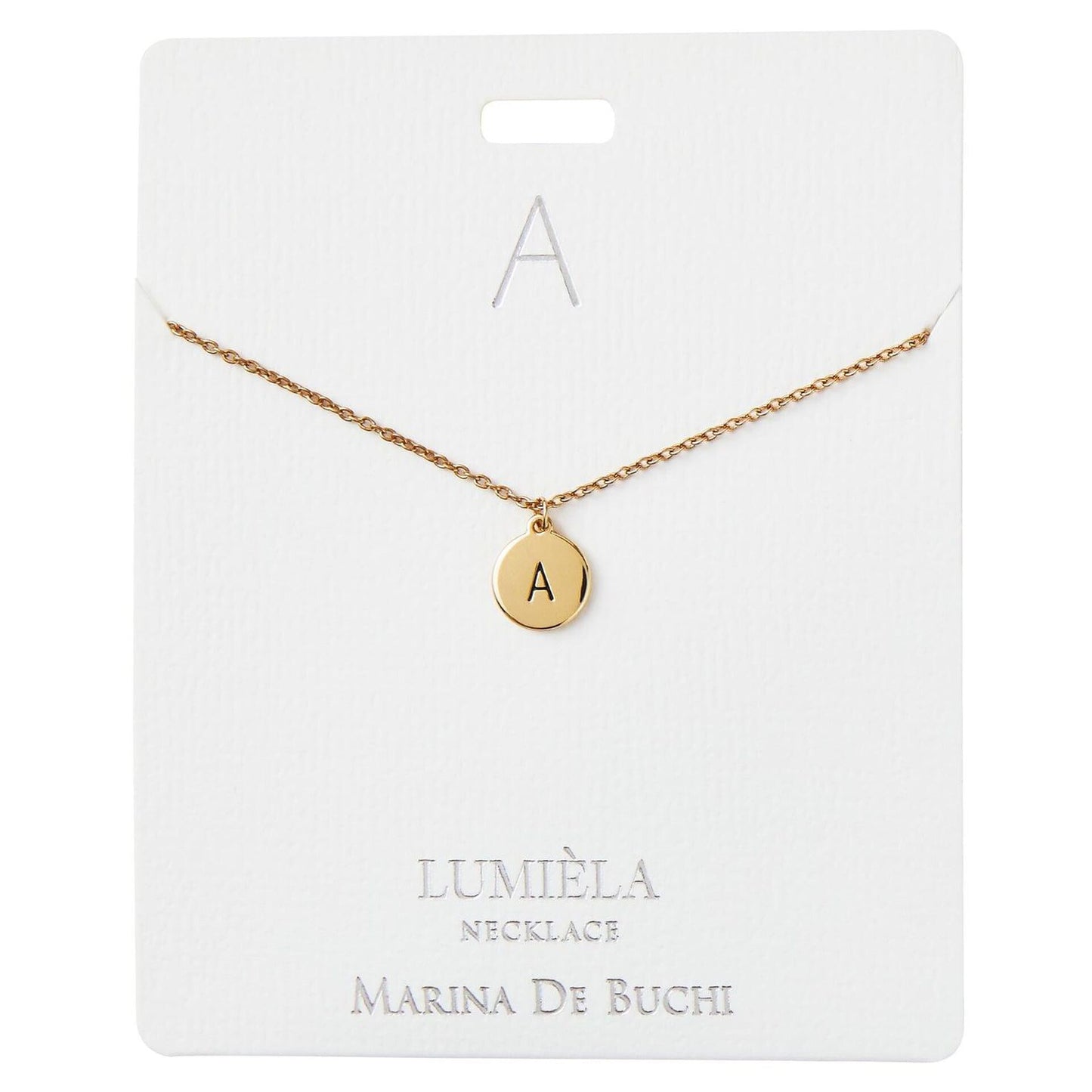 Lumiela Personalized Initial Letter T Necklace in Gold Tone