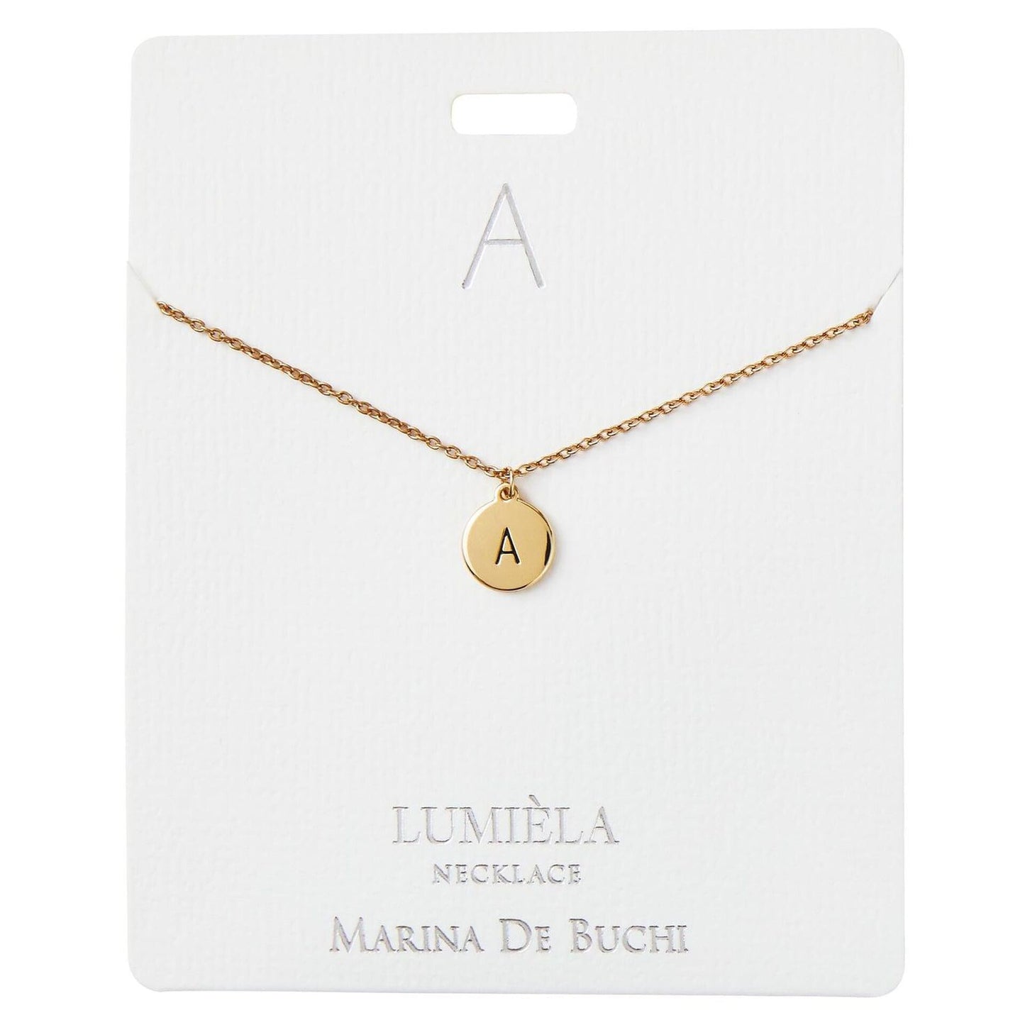 Lumiela Personalized Initial Letter B Necklace in Gold Tone