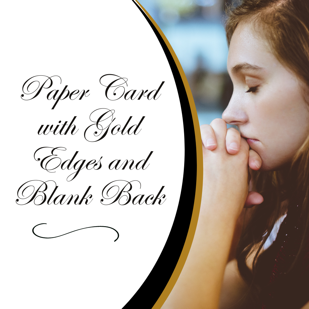 Saint Clare Paper Catholic Prayer Holy Card with Blank Back, Pack of 100