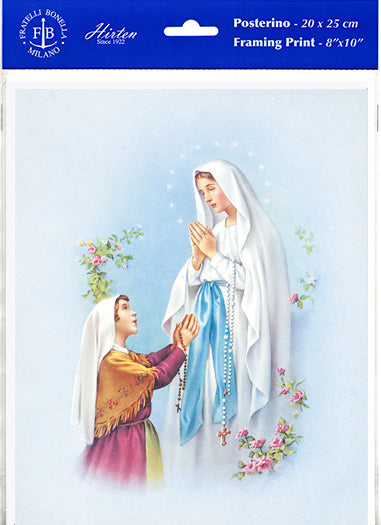 Our Lady of Lourdes Framing Print Wall Art Decor, Medium, Set of 3 prints