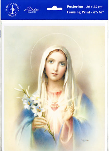 Immaculate Heart of Mary Framing Print, Medium Size Only
