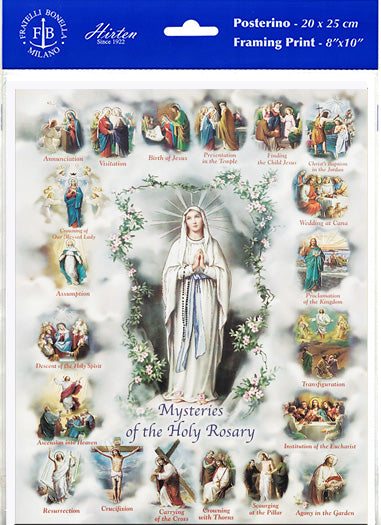 Mysteries of the Rosary Framing Print Wall Art Decor, Medium, Set of 3 prints