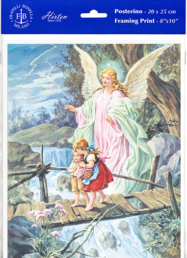 Guardian Angel Crossing the Bridge Framing Print Wall Art Decor, Medium, Set of 3 Prints