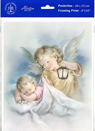 Guardian Angel with Lantern Framing Print Wall Art Decor Set of 3