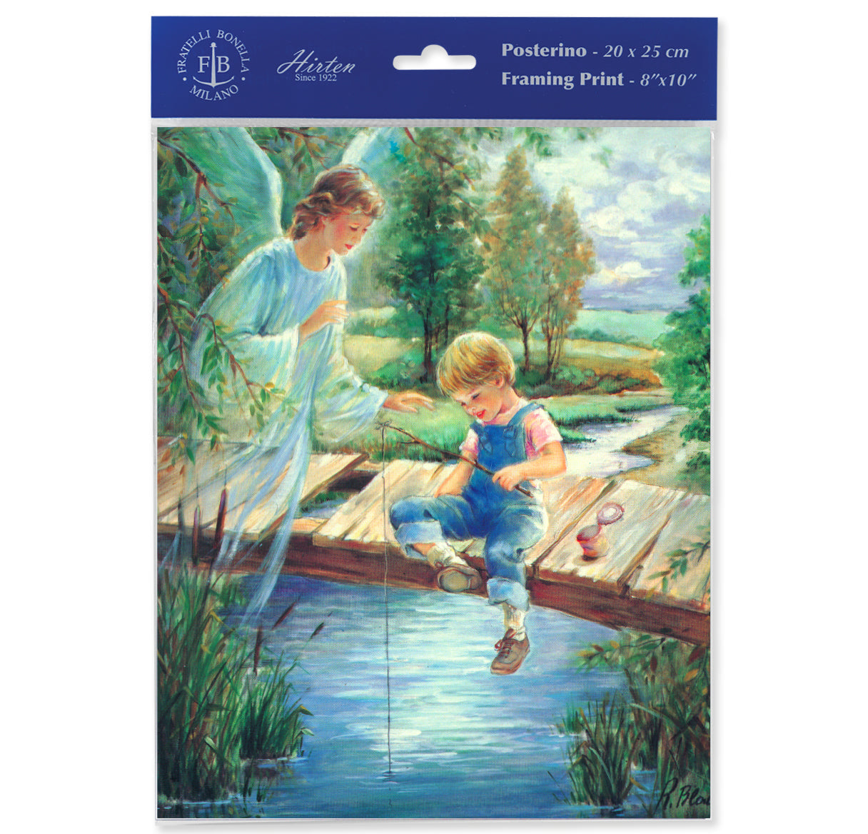 Guardian Angel With Boy Framing Print Wall Art Decor Set of 3