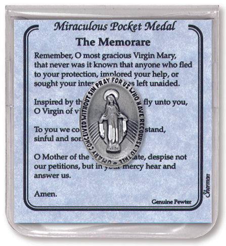 Sherman Miraculous Pewter Pocket Coin With Prayer Gift