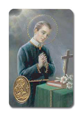 St. Gerard Laminated Catholic Holy Card with Medal and Prayer